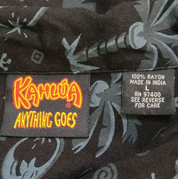 Kahlua Anything Goes Hawaiian Button Down Shirt - Picture 9 of 10